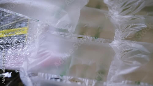 Air bags for packaging. Delivery from the online store in a box is well-packed, plastic pillows, plastic with air to protect products inside the air bag. Good pack