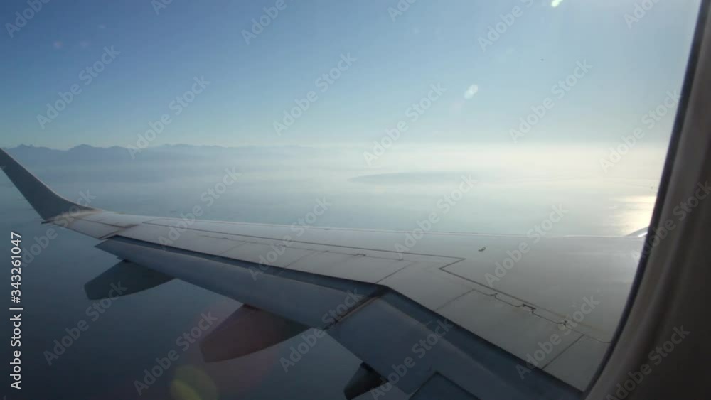 View Out of a Commercial Airplane Window View Out of a Commercial Airplane Window