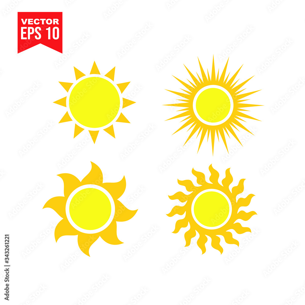 Fototapeta premium sun vector illustration Icon symbol Flat vector illustration for graphic and web design. 