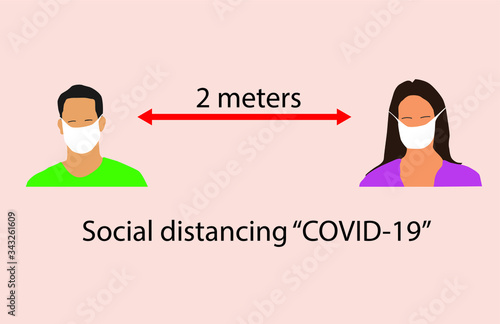 two-meter social distancing due to the covid-19 pandemic
