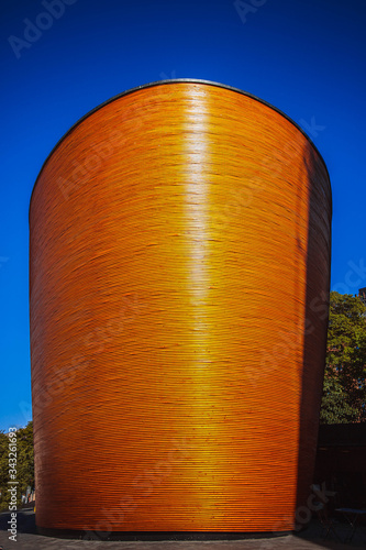 External view of Kamppi Chapel or Chapel of Silence (Kampin kappeli, K2S Architects, 2012 ) - a Lutheran chapel in Kamppi, Helsinki, located on Narinkkatori Square. photo