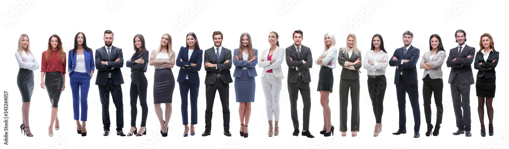 group of young entrepreneurs standing in a row