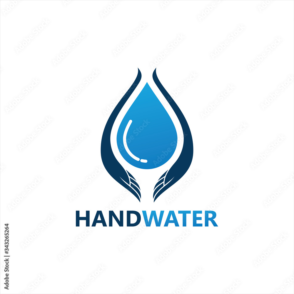 Hand Water Logo Template Design Hand Water Logo Template Design