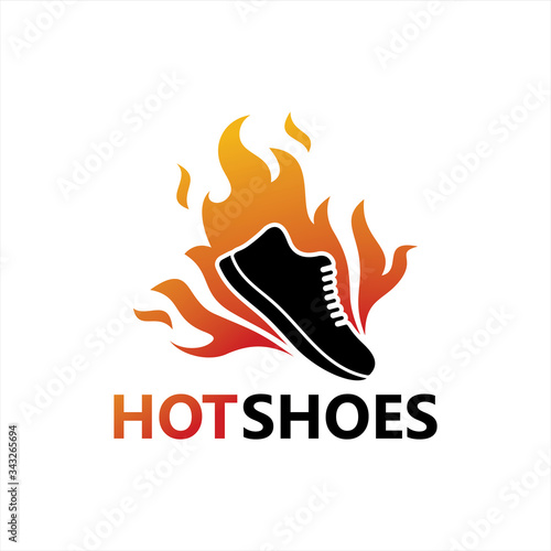 Hot Shoes Logo Template Design