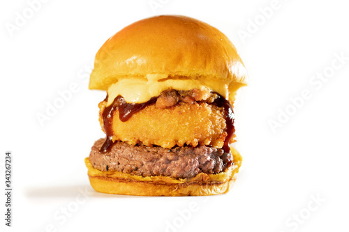 fresh tasty burger isolated on white