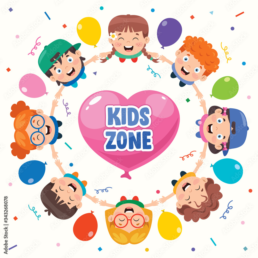 Group Of Funny Children Playing Group Of Funny Children Playing