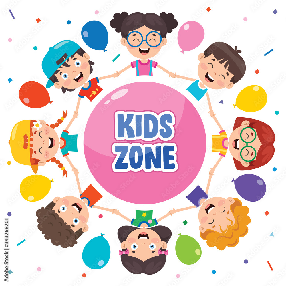Group Of Funny Children Playing Group Of Funny Children Playing