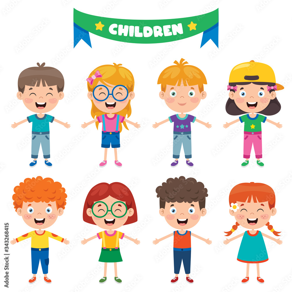 Group Of Funny Children Playing Group Of Funny Children Playing