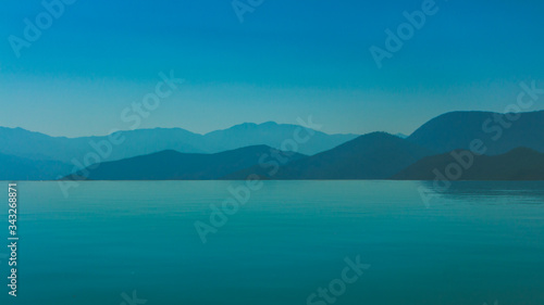blue landscape en Hierve el Agua Oaxaca