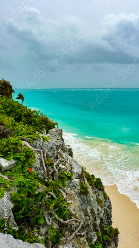 Beautiful beach of Tulum, Yucatan peninsula, Mexico.