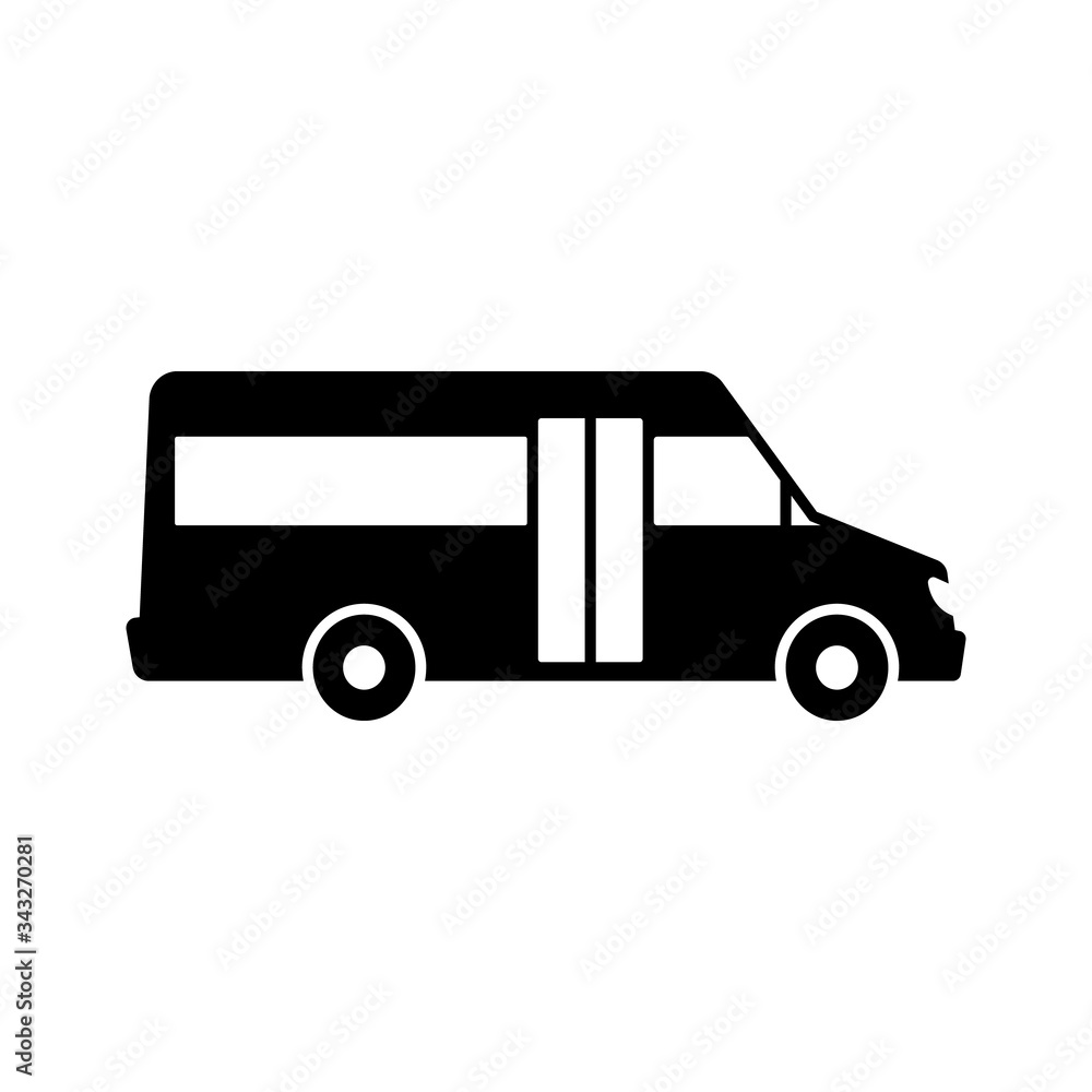 Minibus icon. Simple vector public transport icons for ui and ux, website or mobile application