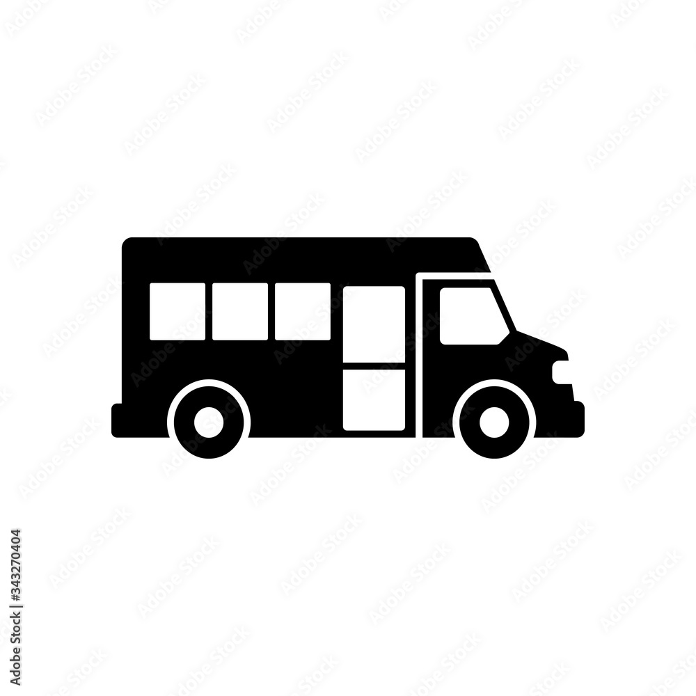 Minibus icon. Simple vector public transport icons for ui and ux, website or mobile application