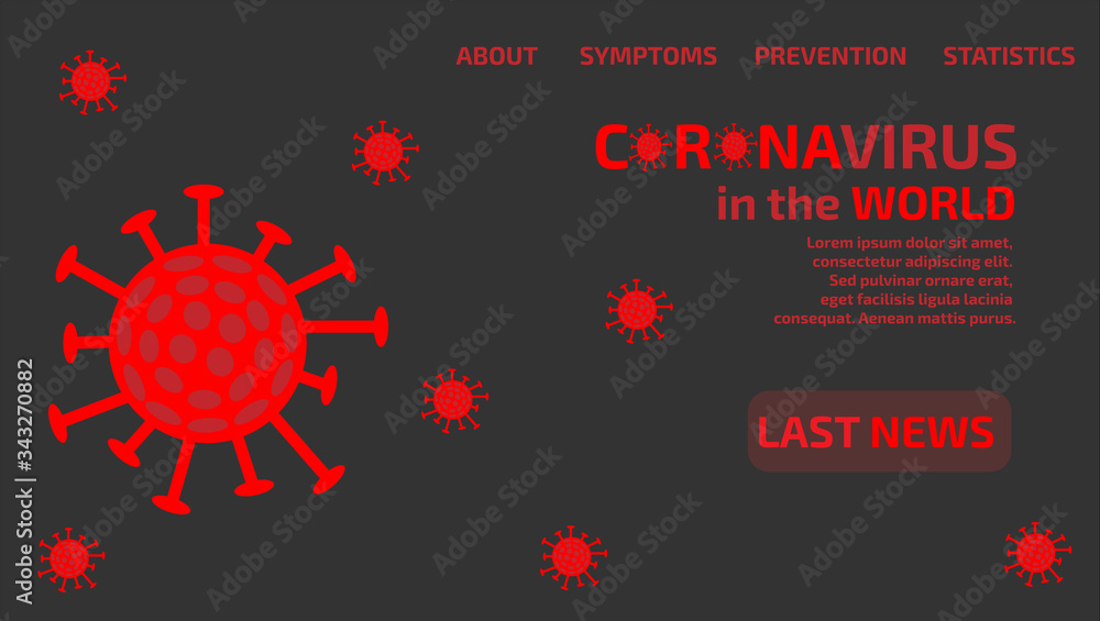 Page of the site about the latest news of the coronavirus. Page of the site about the latest news of the coronavirus.