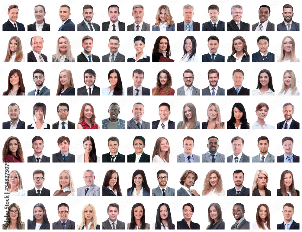 portraits of successful employees isolated on a white portraits of successful employees isolated on a white