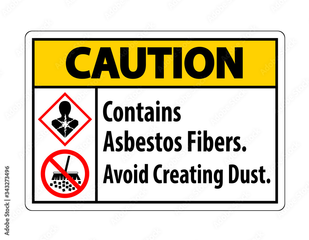 Caution Label Contains Asbestos Fibers,Avoid Creating Dust Caution Label Contains Asbestos Fibers,Avoid Creating Dust