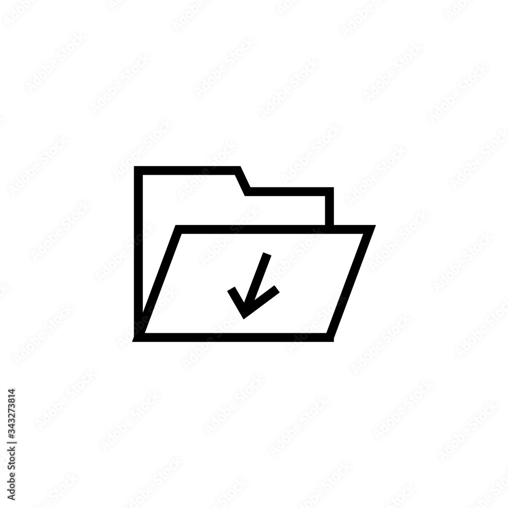 Archive, File, directory, document, folder, storage icon in outline style on white background Archive, File, directory, document, folder, storage icon in outline style on white background