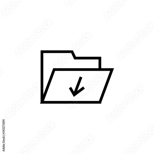 Archive, File, directory, document, folder, storage icon in outline style on white background