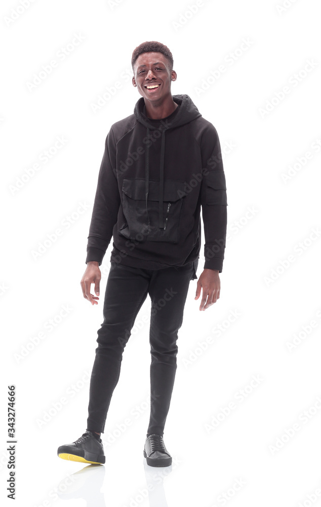 Fototapeta premium handsome stylish guy looking at the camera. isolated on white