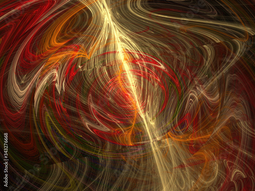 Abstract Colored Illustration - Soft Iridescent Colorful Cloud of Brilliant Energy, Glowing Plasma. Smoke, Energy Discharge, Digital Flames, Artistic Design. Minimal Soft Background Image