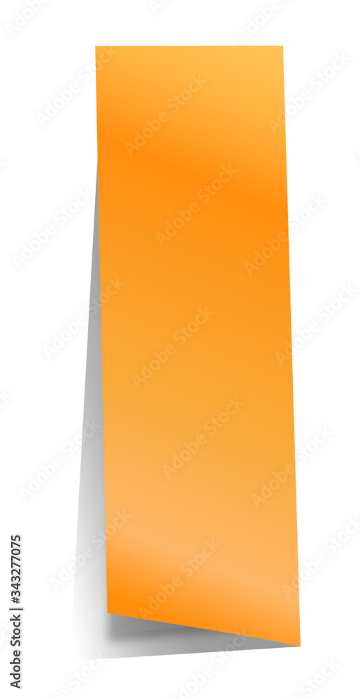 Naklejka premium Orange Post-it note, narrow