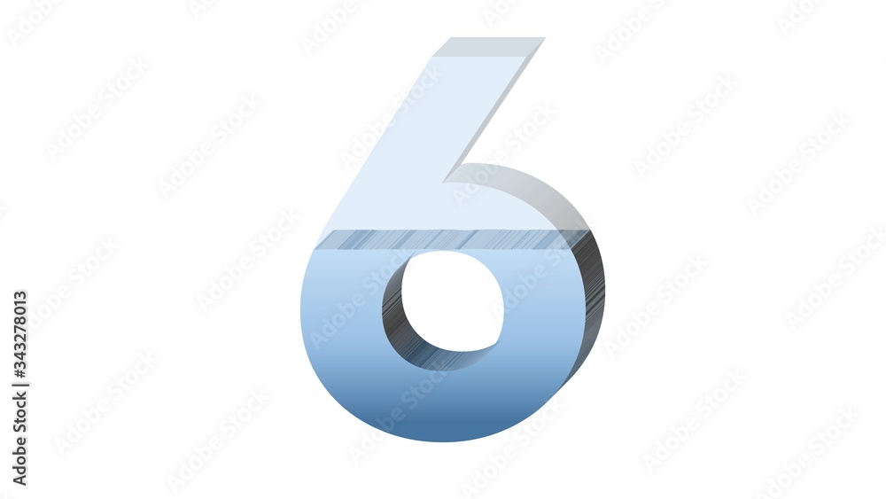 3D NUMBER OF HALF FULL OF WATER FISHBOWL CUP : 6 SIX 3D NUMBER OF HALF FULL OF WATER FISHBOWL CUP : 6 SIX