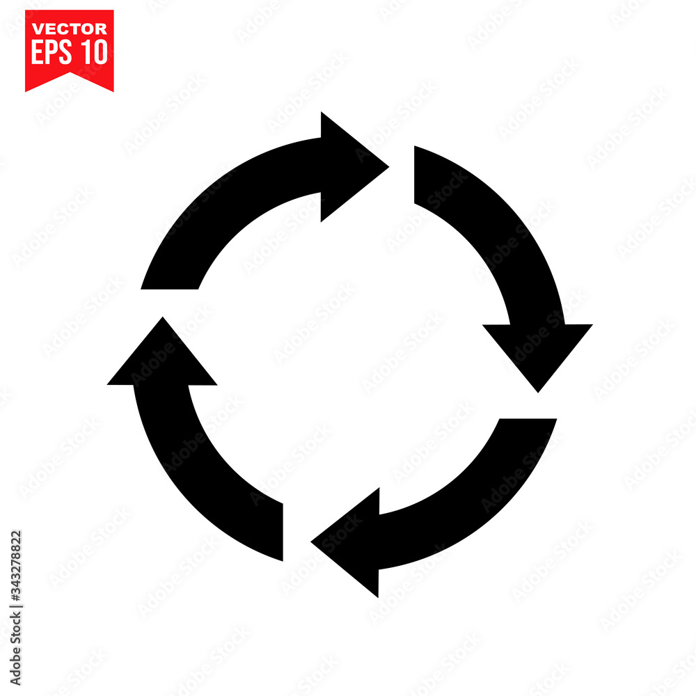 arrows cycle Icon symbol Flat vector illustration for graphic and web design. arrows cycle Icon symbol Flat vector illustration for graphic and web design.