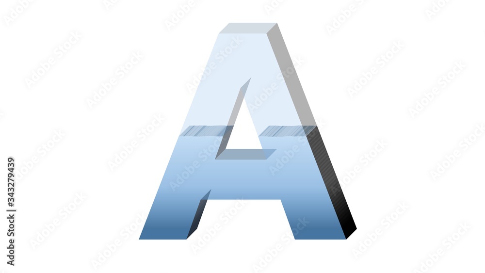 3D ENGLISH ALPHABET OF HALF FULL OF WATER FISHBOWL CUP : A 3D ENGLISH ALPHABET OF HALF FULL OF WATER FISHBOWL CUP : A