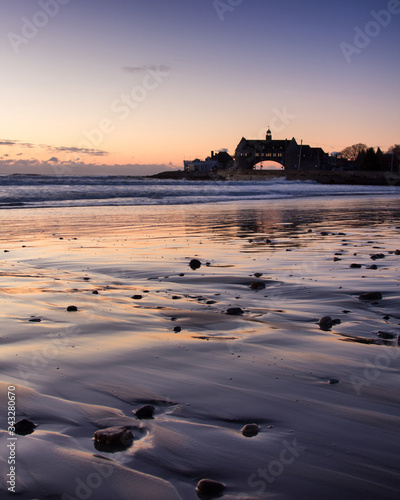 Konstfotografi sunrise on the beach Narragansett ri