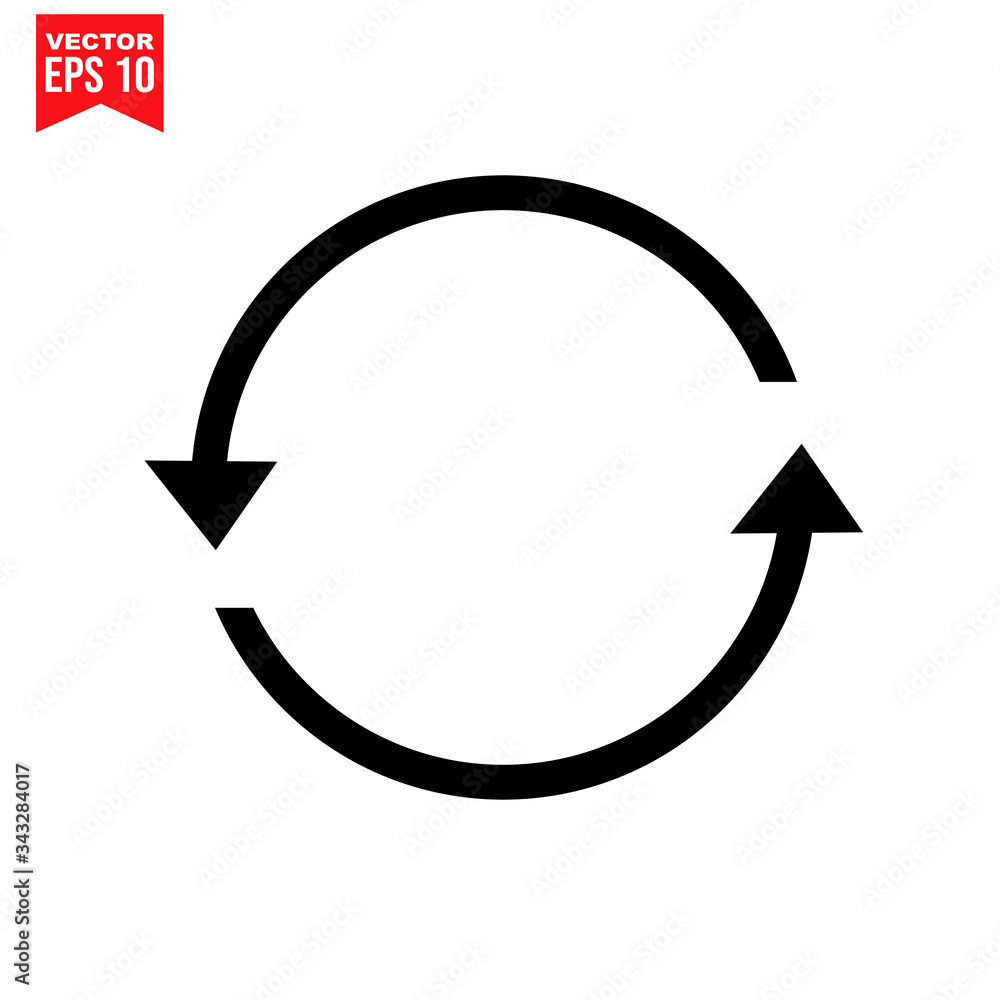 arrows cycle Icon symbol Flat vector illustration for graphic and web design. arrows cycle Icon symbol Flat vector illustration for graphic and web design.