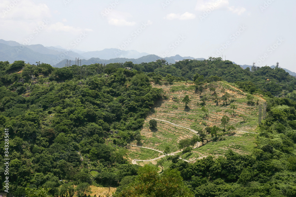Nature high angle view landscape from Fuyang Eco Park