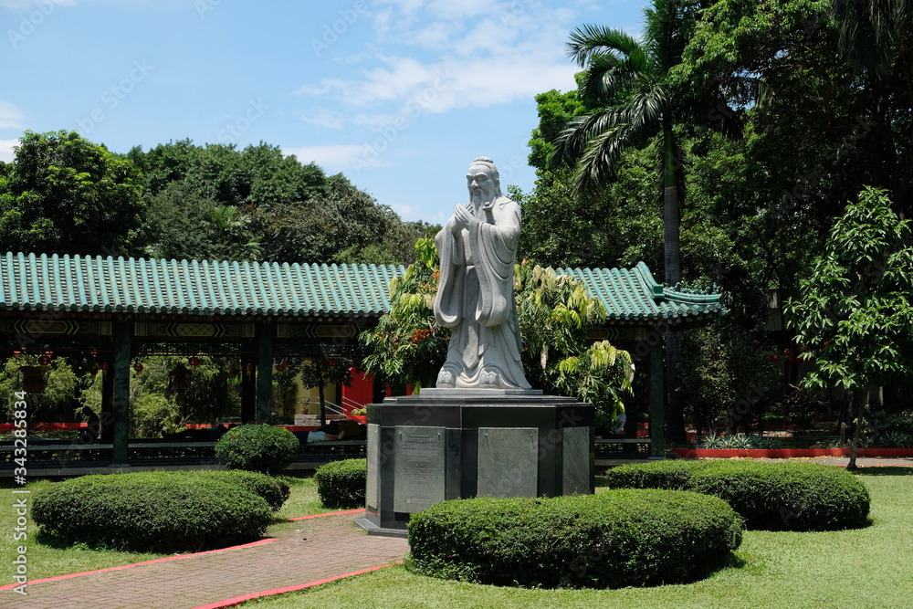 Manila Philippines - Chinese Garden Confucius statue