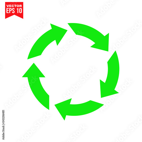 arrows cycle Icon symbol Flat vector illustration for graphic and web design. 