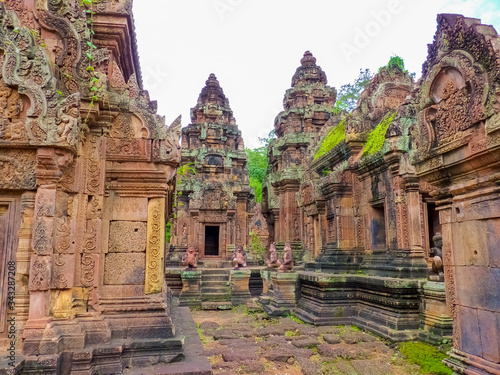 Banteay Srei Ruins Temple  Angkor  Siem Reap  Cambodia