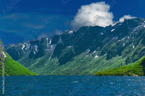 Snow covered mountains of Gros Morne National Park  Newfoundland  Canada