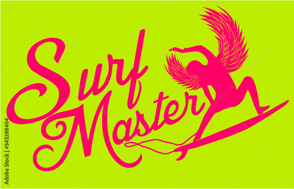Surf master graphic design vector art