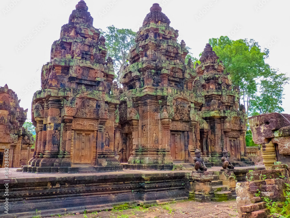 Banteay Srei Ruins Temple, Angkor, Siem Reap, Cambodia