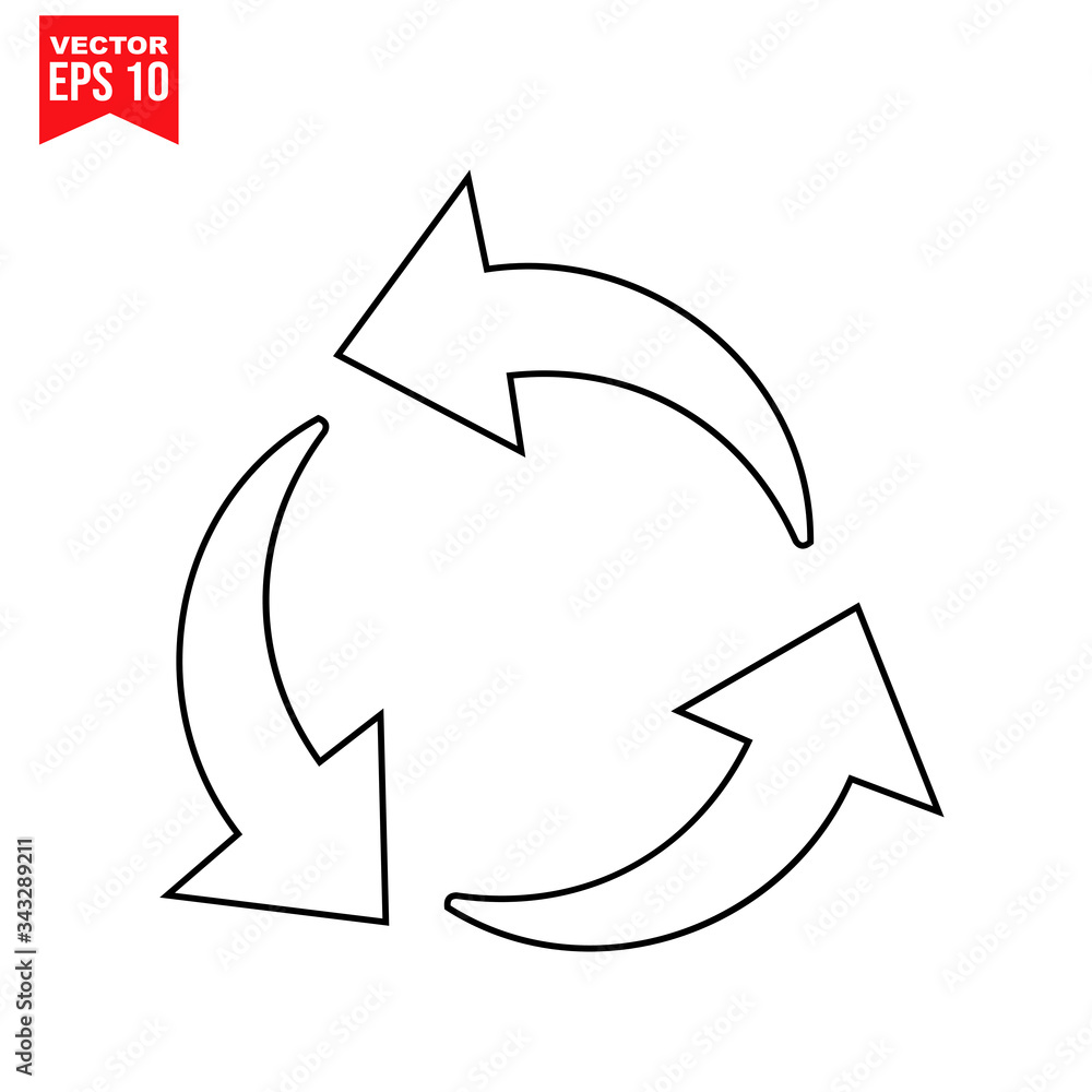 arrows cycle Icon symbol Flat vector illustration for graphic and web design.
arrows cycle Icon symbol Flat vector illustration for graphic and web design.