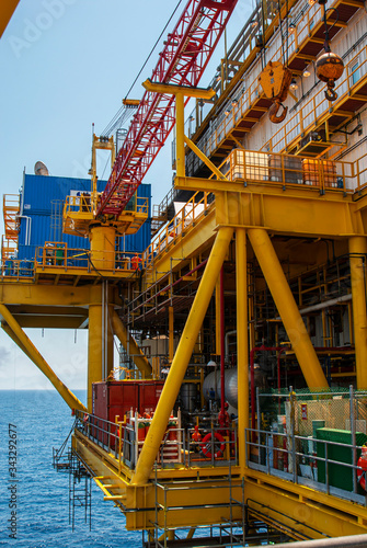 Offshore oil and gas extraction platform in the Gulf of Mexico.