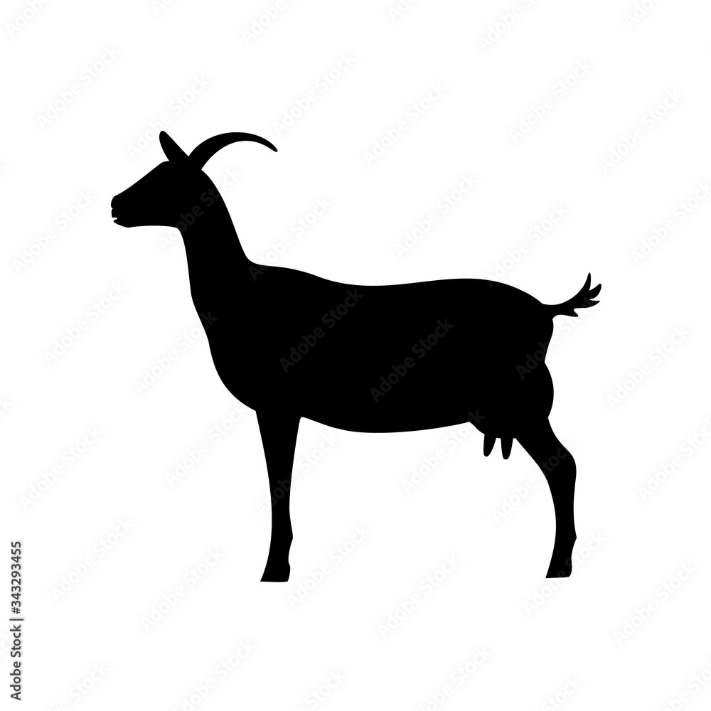 Farm Animals Goat Icon Vector Illustration Farm Animals Goat Icon Vector Illustration