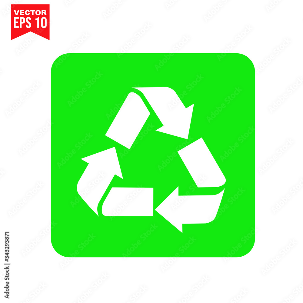 recycling symbol with garbage Icon symbol Flat vector illustration for graphic and web design. recycling symbol with garbage Icon symbol Flat vector illustration for graphic and web design.