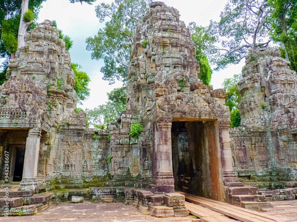 Prea Khan temple in Angkor area, Siem Reap, Cambodia