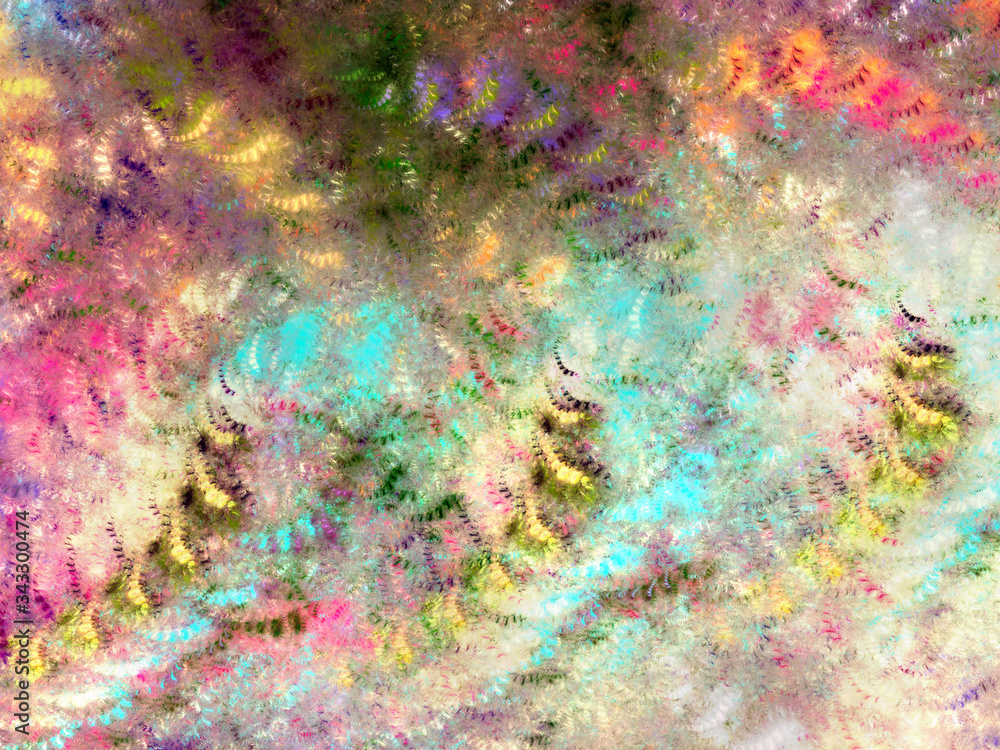 Fototapeta premium abstract chaotic fractal background 3D rendering illustration