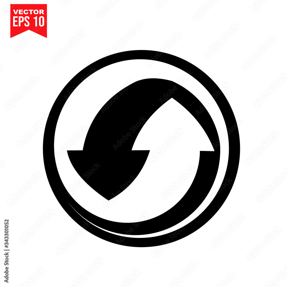 arrows cycle Icon symbol Flat vector illustration for graphic and web design. arrows cycle Icon symbol Flat vector illustration for graphic and web design.