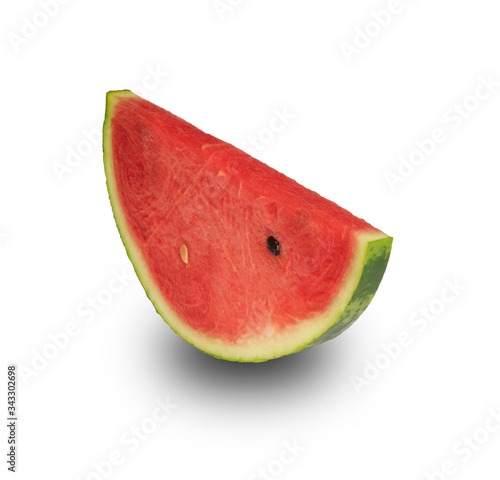 Sliced watermelon, isolated on a white background