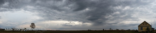 The stormy clouds on sunset 