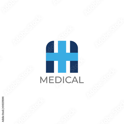 Medical pharmacy logo design template.