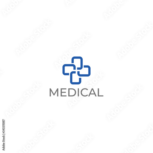 Medical pharmacy logo design template.
