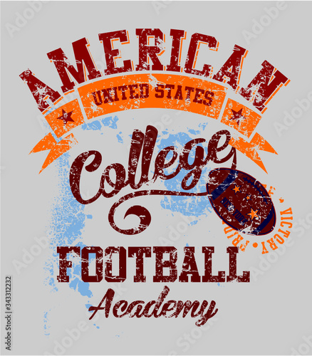 College Athletic graphic design vector art