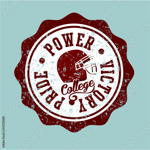 College Athletic graphic design vector art