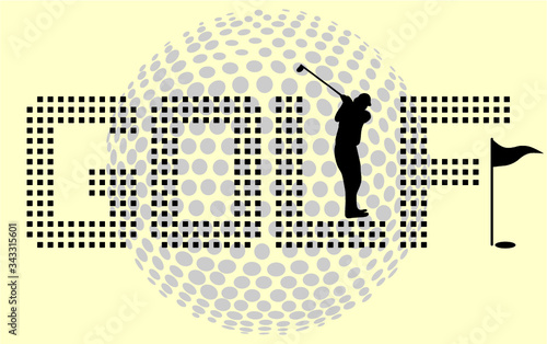 Golf sport graphic design vector art